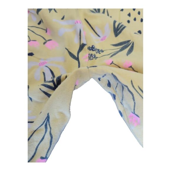 Justice Yellow Floral Leggings w/ Yoga Waist Size 12 - Picture 4 of 4